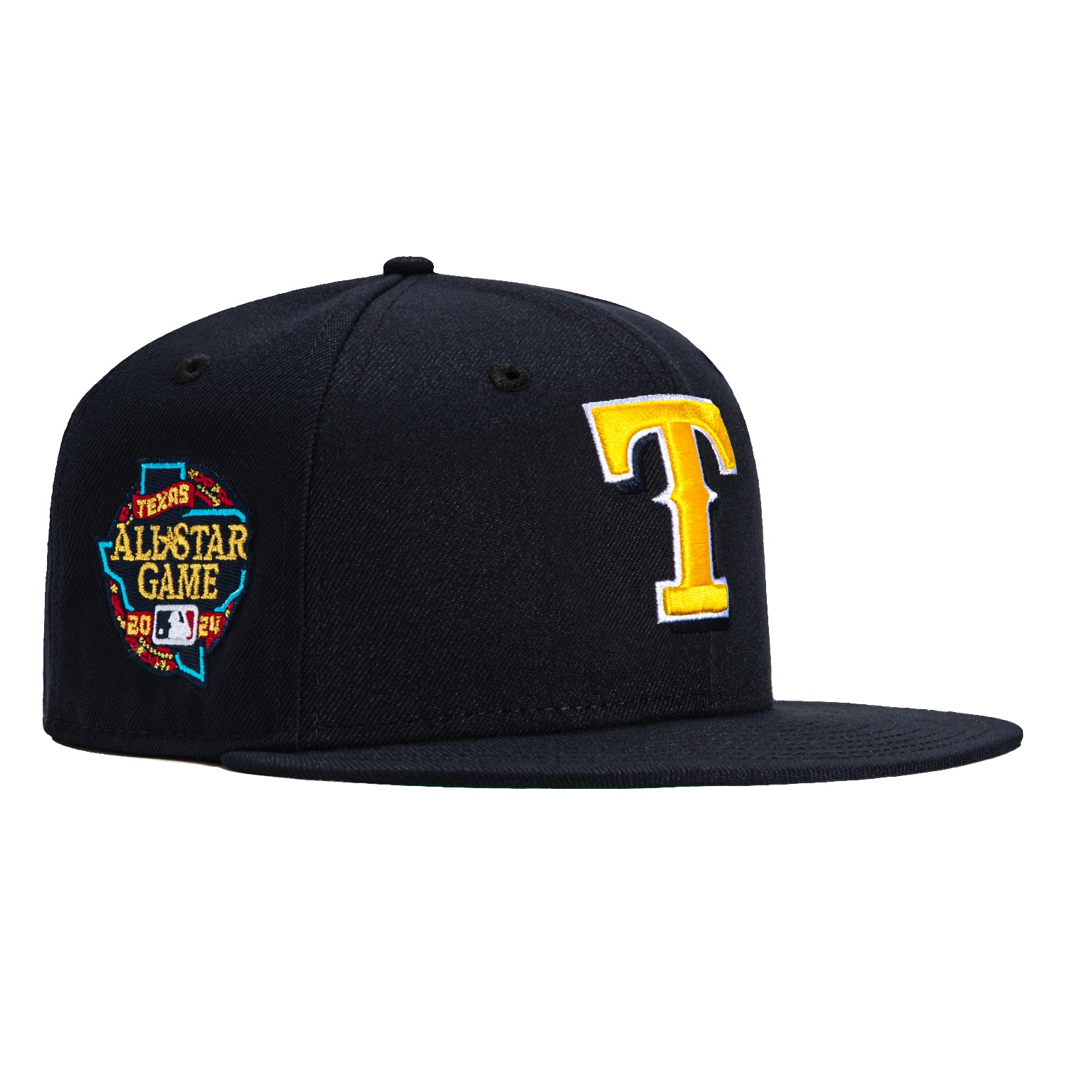 New Era 59Fifty Deep Ocean Gold Texas Rangers 2024 All Star Game Patch