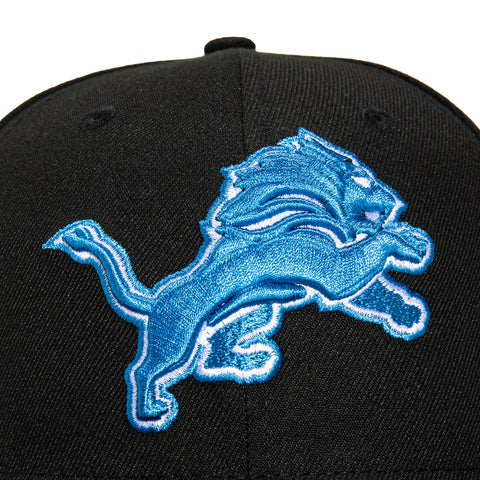 New Era 59Fifty Detroit Lions 60th Anniversary Patch Hat - Black, Light Blue