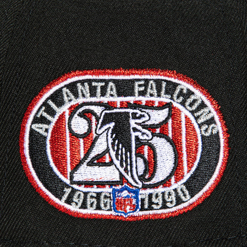 New Era 59Fifty Atlanta Falcons 25th Anniversary Patch Hat - Black, Red