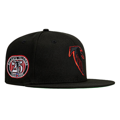 New Era 59Fifty Atlanta Falcons 25th Anniversary Patch Hat - Black, Red