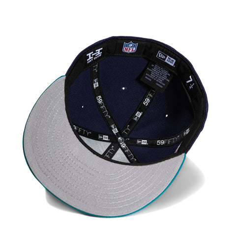 New Era 59Fifty Miami Dolphins 25th Anniversary Patch Word Hat - Navy, Teal