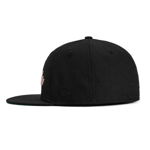 New Era 59Fifty Arizona Cardinals Logo Patch Script Hat - Black, Red, Metallic Silver