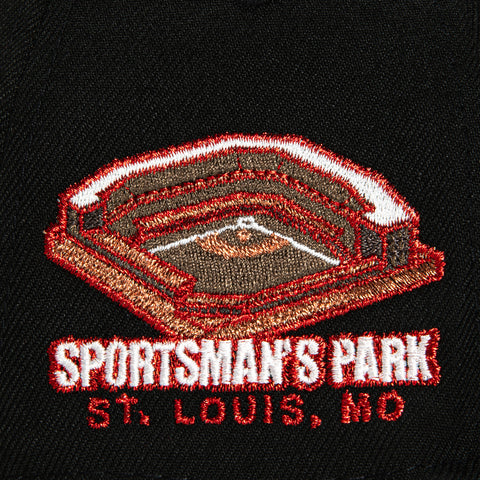 New Era 59Fifty Cattle Pack St Louis Cardinals Stadium Patch Hat - Black, White, Metallic Copper