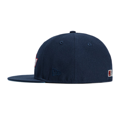 New Era 59Fifty Houston Astros Astrodome Stadium Patch Word Hat - Navy, Metallic Silver, Red