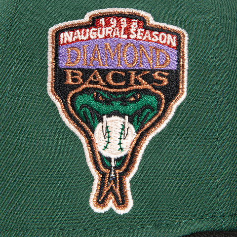 New Era 59Fifty Arizona Diamondbacks Inaugural Patch D Hat - Green, Black, Apricot, Metallic Copper