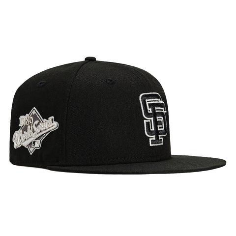 New Era 59Fifty Glow in the Dark San Francisco Giants 1989 World Series Patch Hat - Black, White