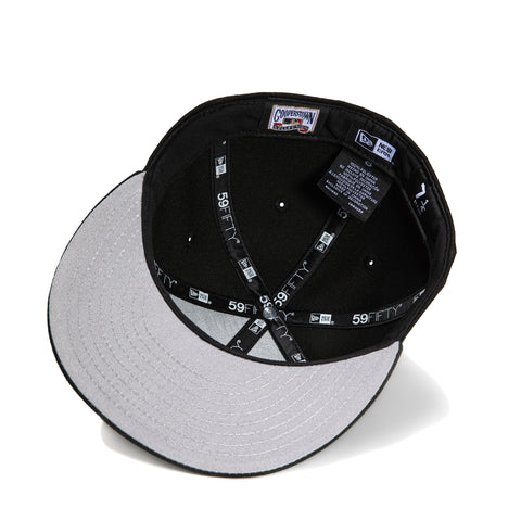 New Era 59Fifty Glow in the Dark Los Angeles Dodgers 60th Anniversary Stadium Patch Script Hat - Black, White