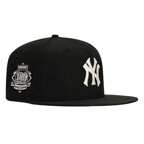 New Era 59Fifty Glow in the Dark New York Yankees 100th Anniversary Stadium Patch Hat - Black, White