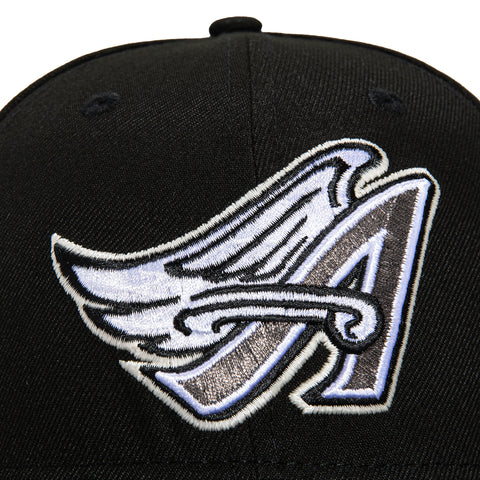 New Era 59Fifty Glow in the Dark Los Angeles Angels 50th Anniversary Stadium Patch Hat - Black, White