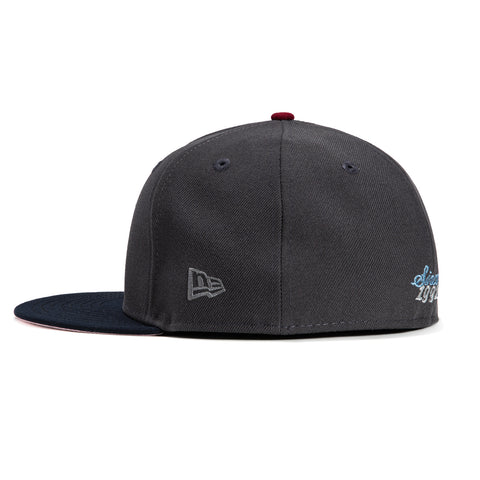 New Era 59Fifty PBJ Bonez Mask Hat Club Logo Patch Hat - Graphite, Navy