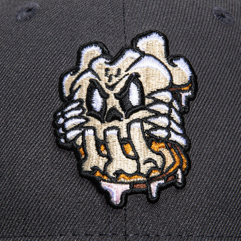 New Era 59Fifty PBJ Bonez Mask Hat Club Logo Patch Hat - Graphite, Navy