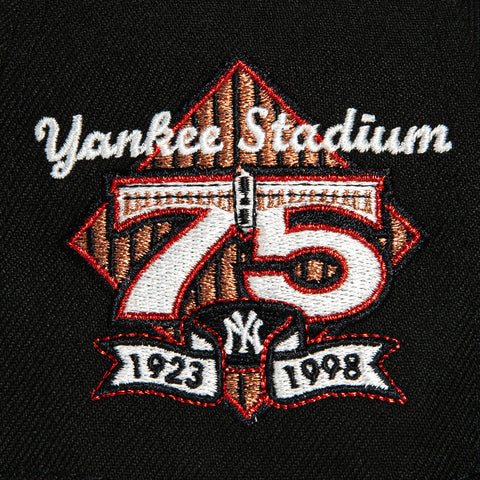 New Era 59Fifty Cattle Pack New York Yankees 75th Anniversary Stadium Patch Hat - Black, White, Metallic Copper