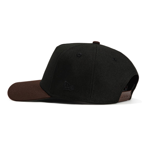 New Era 9Forty A-Frame Arizona Diamondbacks 2023 World Series Patch Snapback Upside Down A Hat - Black, Brown