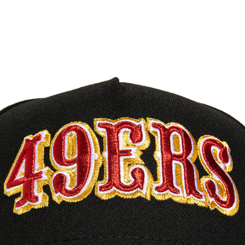 New Era 9Forty A-Frame San Francisco 49ers Snapback Word Hat - Black