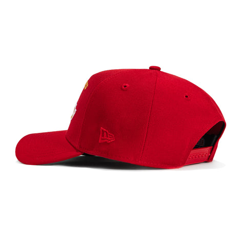 New Era 9Forty A-Frame San Francisco 49ers Snapback Script Hat - Red