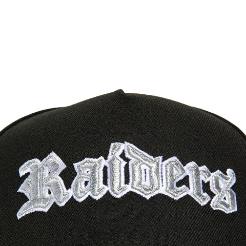 New Era 9Forty A-Frame Las Vegas Raiders Snapback Old English Script Hat - Black