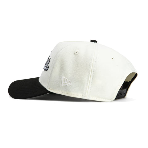 New Era 9Forty A-Frame Las Vegas Raiders Snapback Script Hat - White, Black