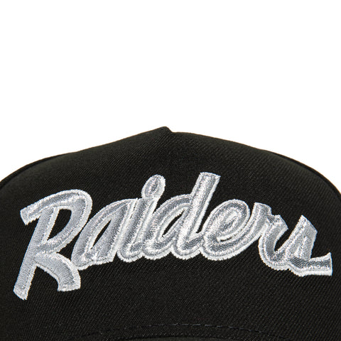 New Era 9Forty A-Frame Las Vegas Raiders Snapback Script Hat - Black