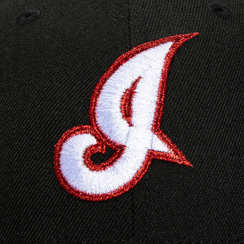 New Era 59Fifty Cleveland Guardians 1995 World Series Patch Red UV I Hat - Black