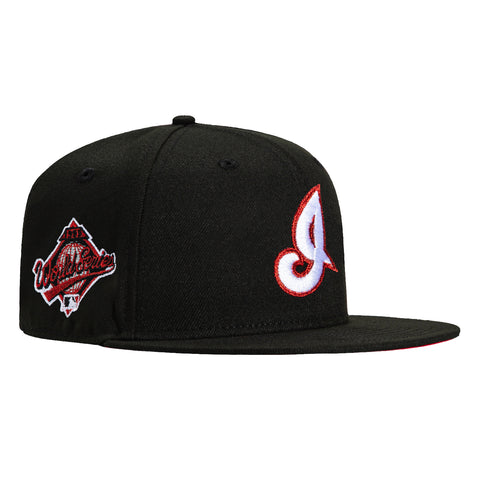 New Era 59Fifty Cleveland Guardians 1995 World Series Patch Red UV I Hat - Black