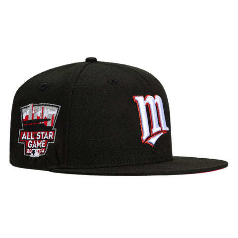 New Era 59Fifty Minnesota Twins 2014 All Star Game Patch Red UV M Hat - Black