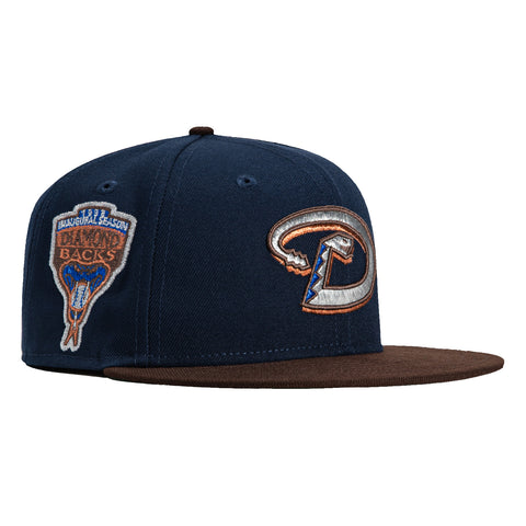 New Era 59Fifty Arizona Diamondbacks Inaugural Patch D Hat - Navy, Brown, Metallic Silver