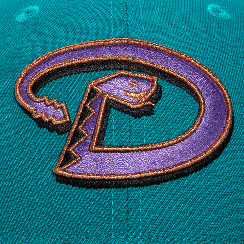 New Era 59Fifty Arizona Diamondbacks Inaugural Patch D Hat - Teal, Black, Purple, Metallic Copper