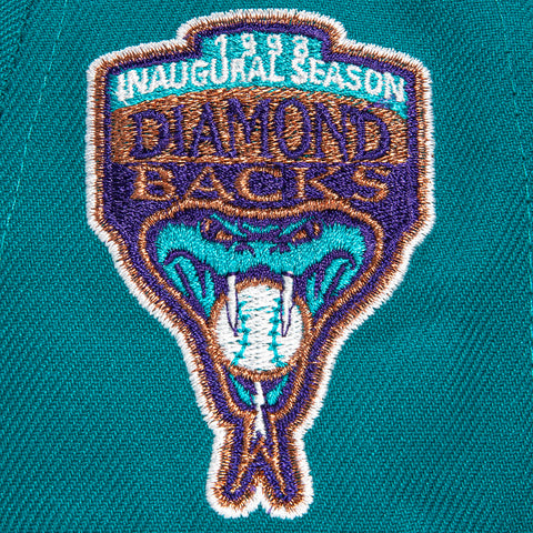 New Era 59Fifty Arizona Diamondbacks Inaugural Patch D Hat - Teal, Black, Purple, Metallic Copper