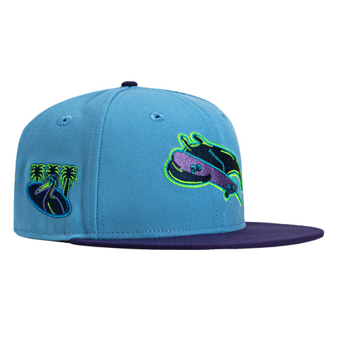 New Era 59Fifty Tampa Bay Rays City Skate Patch City Connect Hat - Light Blue, Navy