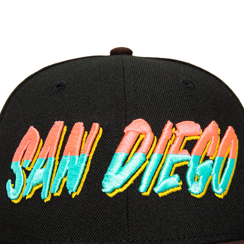 New Era 59Fifty San Diego Padres 20th Anniversary Stadium Patch City Word Hat - Black, Brown