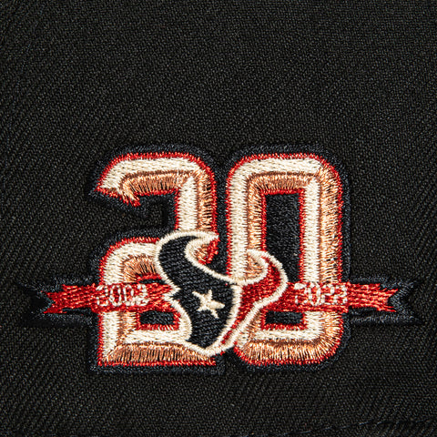 New Era 59Fifty Houston Texans 20th Anniversary Patch Alternate Hat - Black, Red, Metallic Copper