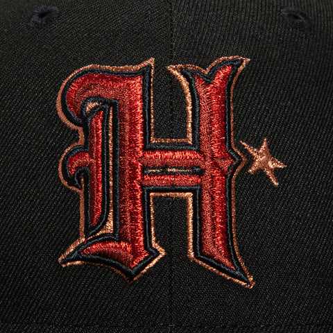 New Era 59Fifty Houston Texans 20th Anniversary Patch Alternate Hat - Black, Red, Metallic Copper