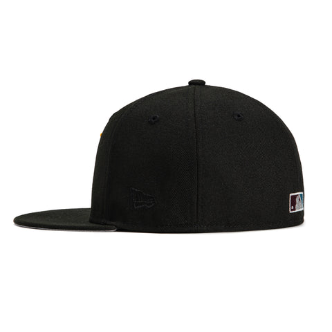 New Era 59Fifty Arizona Diamondbacks Inaugural Patch Upside Down Hat - Black, Teal, Maroon, Metallic Silver