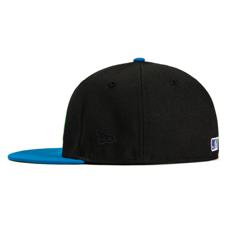 New Era 59Fifty Tampa Bay Rays City Connect Patch Skate Hat - Black, Neon Blue