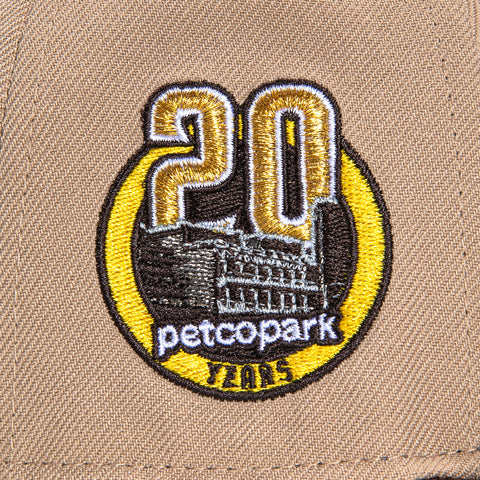 New Era 59Fifty San Diego Padres 20th Anniversary Stadium Patch Hat - Khaki, Brown, Gold