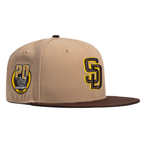 New Era 59Fifty San Diego Padres 20th Anniversary Stadium Patch Hat - Khaki, Brown, Gold