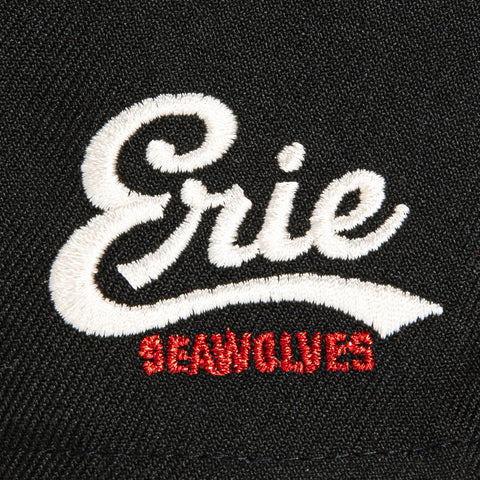 New Era 59Fifty Erie SeaWolves Faux Logo Patch Hat - Black, Red