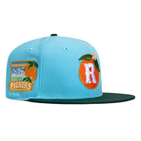 New Era 59Fifty Inland Empire 66ers Redlands Pickers Patch Hat - Light Blue, Green