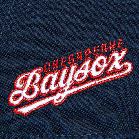 New Era 59Fifty Bowie Baysox Logo Patch Hat - Navy, Red, Light Blue