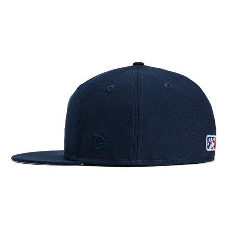 New Era 59Fifty Bowie Baysox Logo Patch Hat - Navy, Red, Light Blue