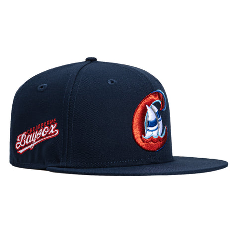 New Era 59Fifty Bowie Baysox Logo Patch Hat - Navy, Red, Light Blue