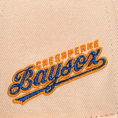 New Era 59Fifty Bowie Baysox Chesapeake Baysox Patch Hat - Peach, Light Blue