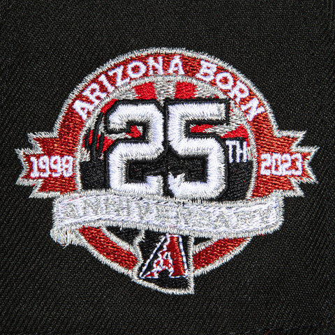 New Era 59Fifty Arizona Diamondbacks 25th Anniversary Patch Upside Down Hat - Black