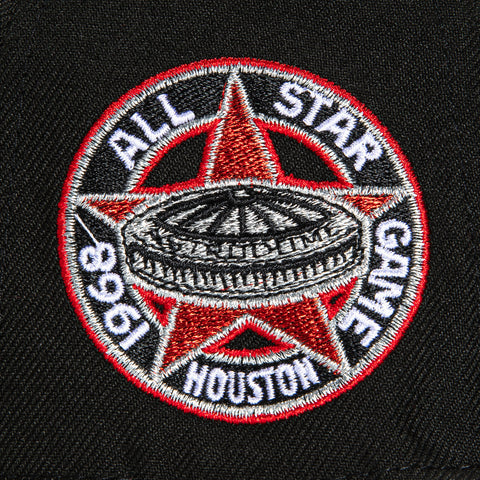 New Era 59Fifty Houston Astros 1968 All Star Game Patch Red UV Hat - Black