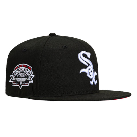 New Era 59Fifty Chicago White Sox Comiskey Park Patch Red UV Hat - Black