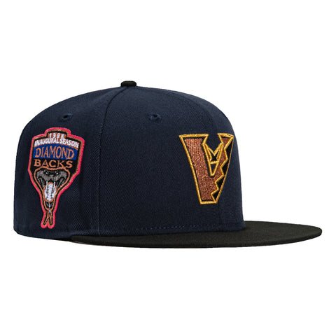 New Era 59Fifty Arizona Diamondbacks Inaugural Patch Upside Down Hat - Navy, Black, Metallic Copper