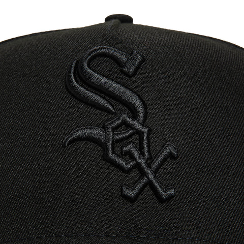 New Era 9Fifty A-frame Chicago White Sox Snapback Hat - Black, Black