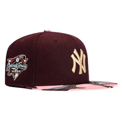 New Era 59Fifty New York Yankees 2000 World Series Patch Hat - Maroon, Camo