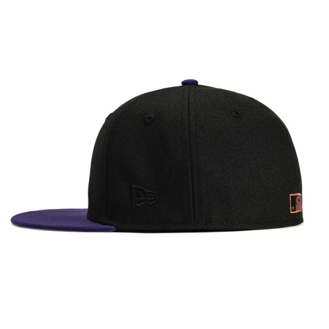 New Era 59Fifty Arizona Diamondbacks Inaugural Patch DB Hat - Black, Purple, Metallic Copper