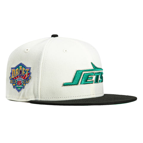 New Era 59Fifty New York Jets 1997 Draft Patch Hat - White, Black